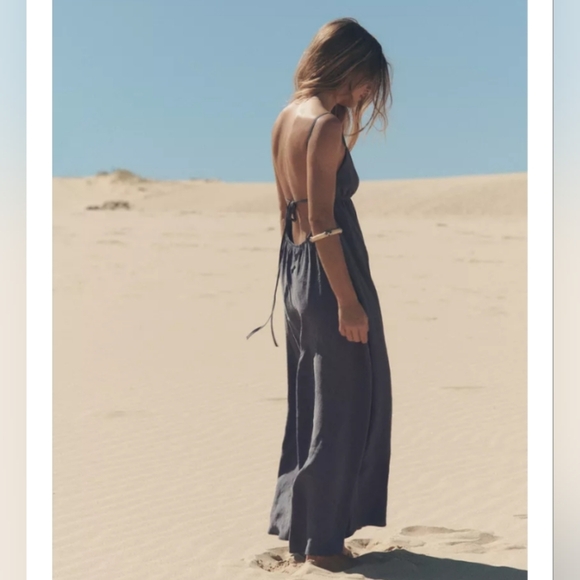 Zara Flowy Midi Dress With Straps - Picture 1 of 6